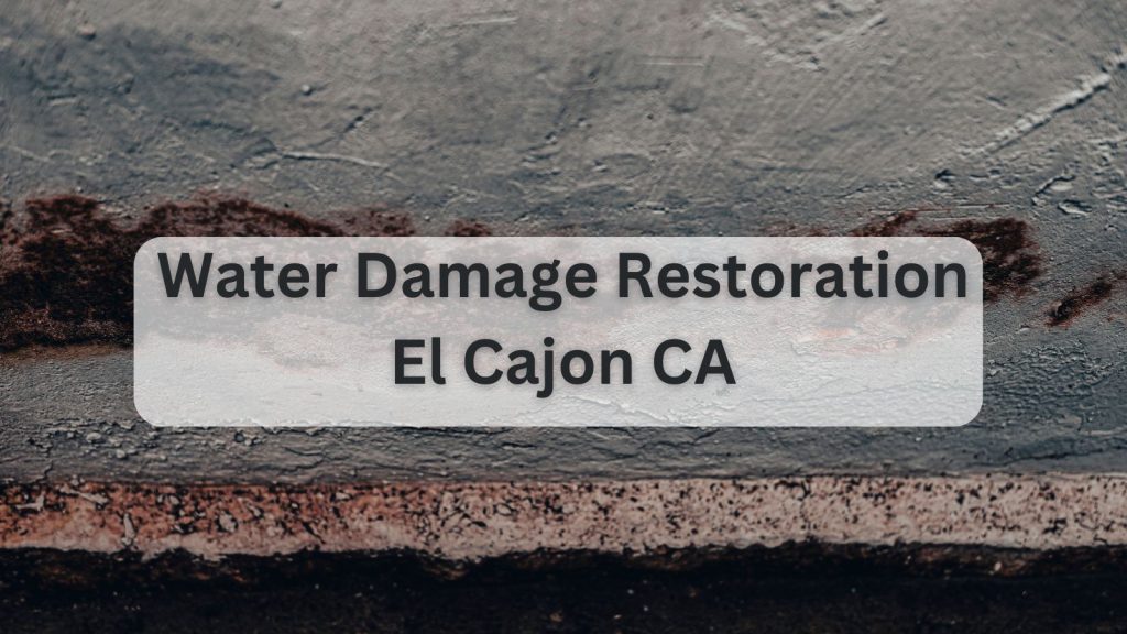 water damage restoration El Cajon CA